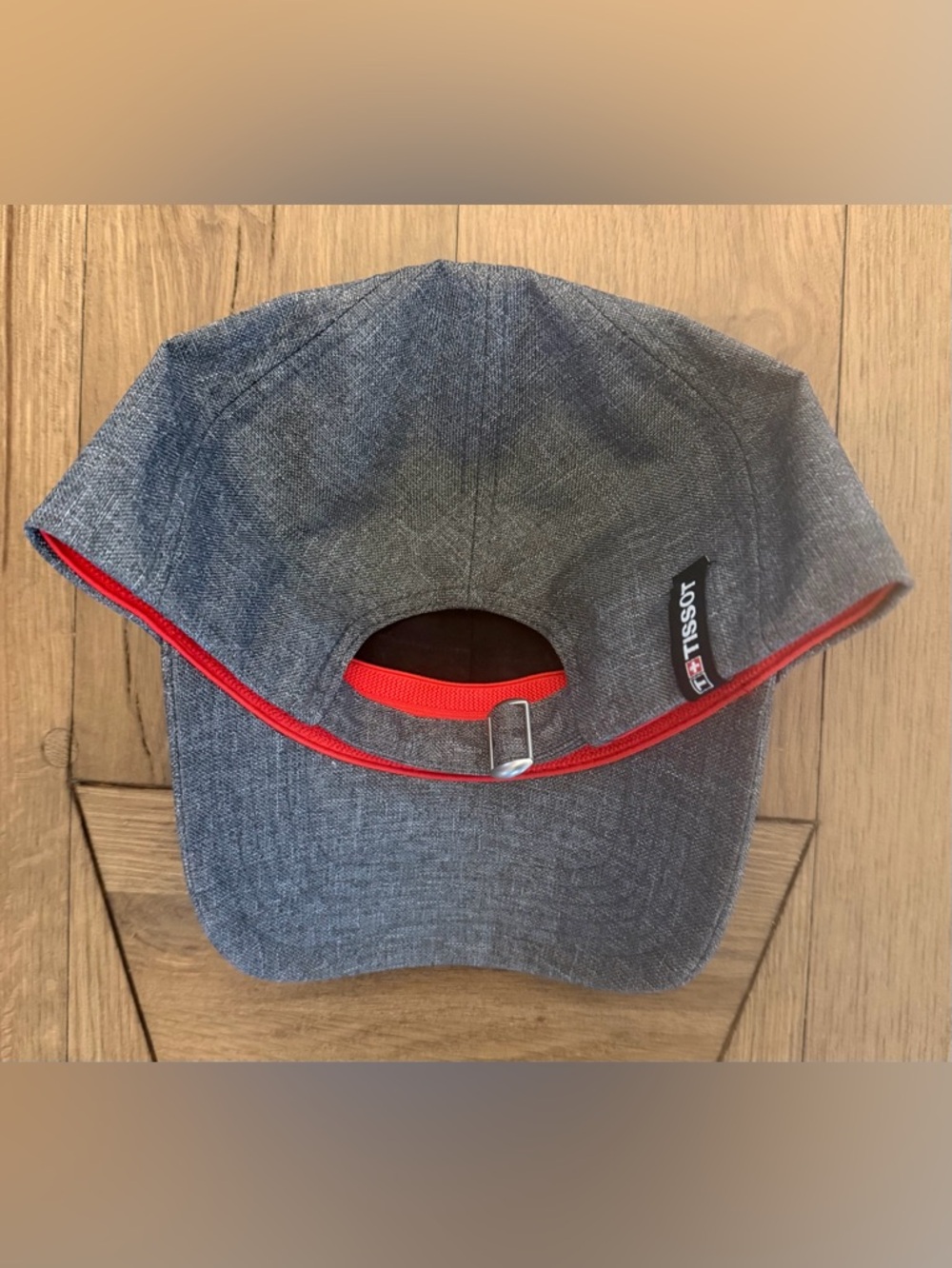 Tissot Gray Strapback Hat Minimalist Cap Adjustable NWOT - Picture 4 of 8